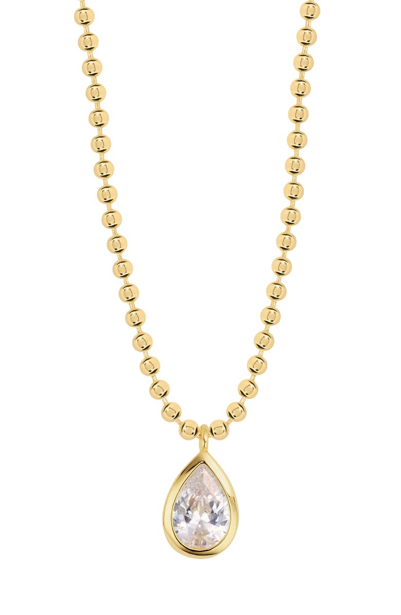 ATHRA LUXE The Celeste Teardrop Pendant Necklace, Main, color, 