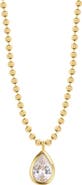 ATHRA LUXE Modern Muse Teardrop Bezel Beaded Necklace