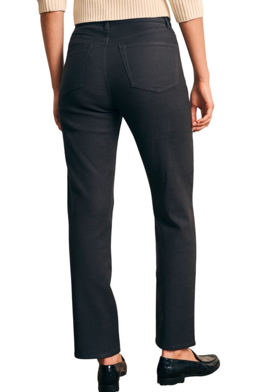 Faherty Stretch Terry Five Pocket Pant In Black