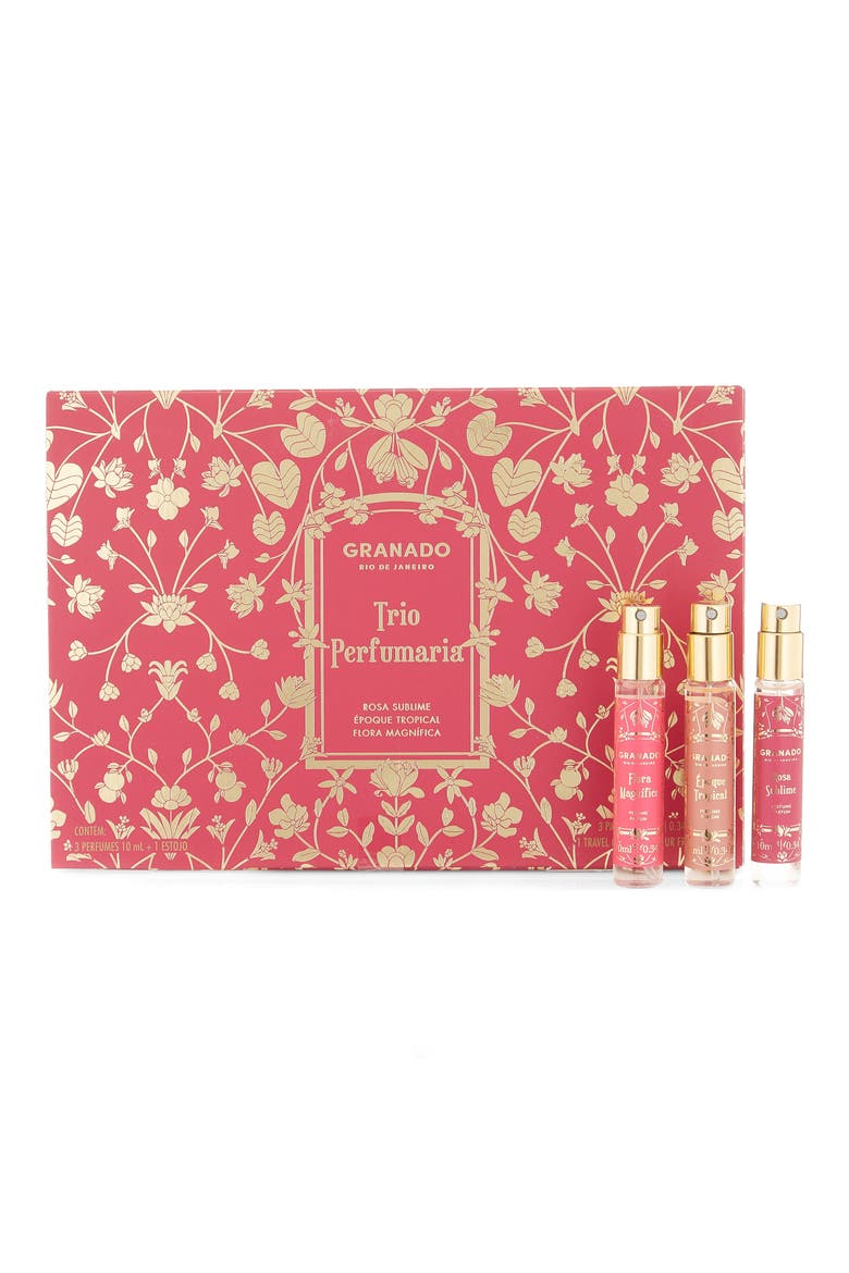 Floral Perfume Trio 3-Piece Travel Gift Set, Main, color, NO COLOR