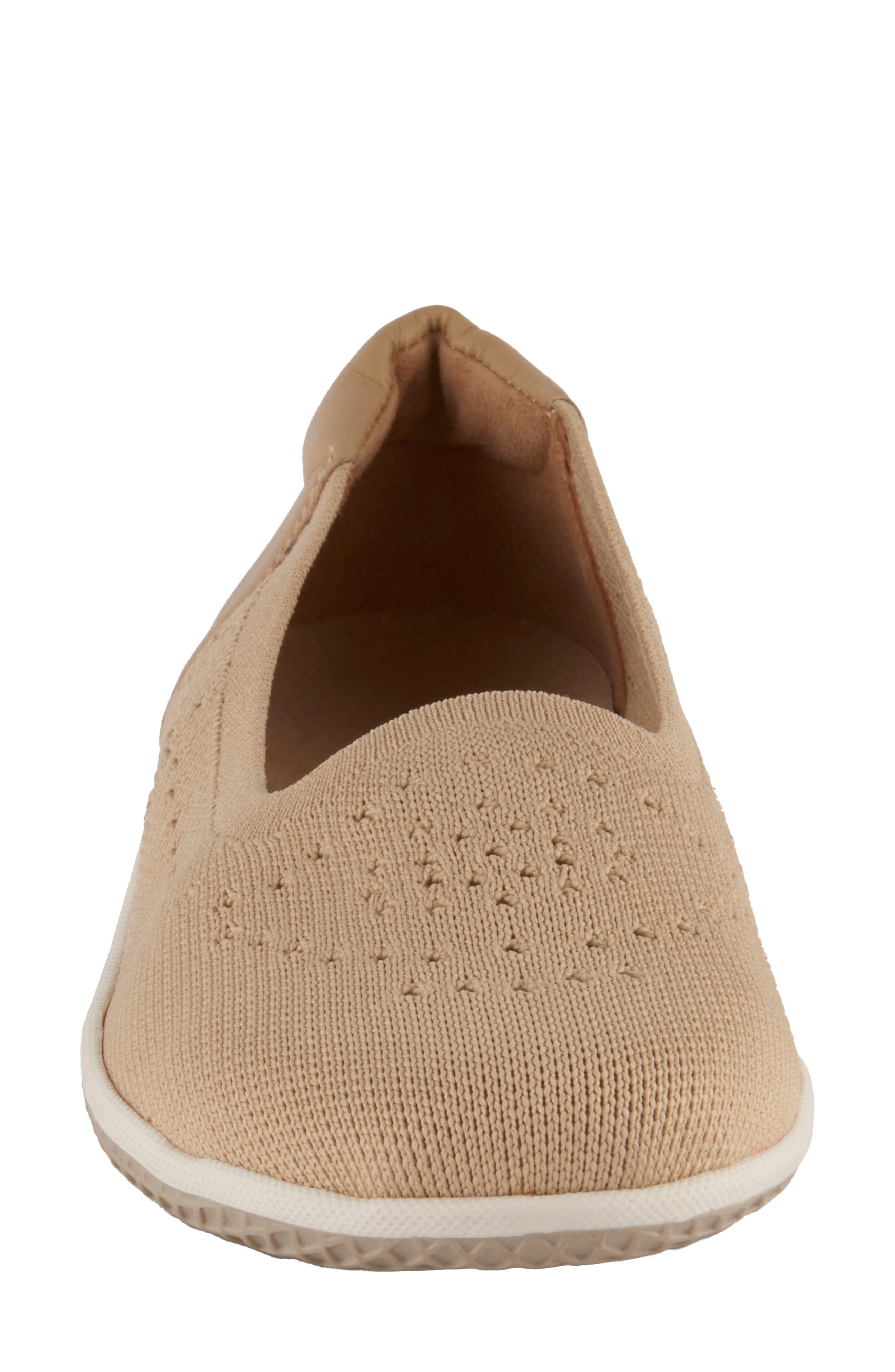 David Tate Italy Knit Ballet Flat, Alternate, color, Camel Fabric