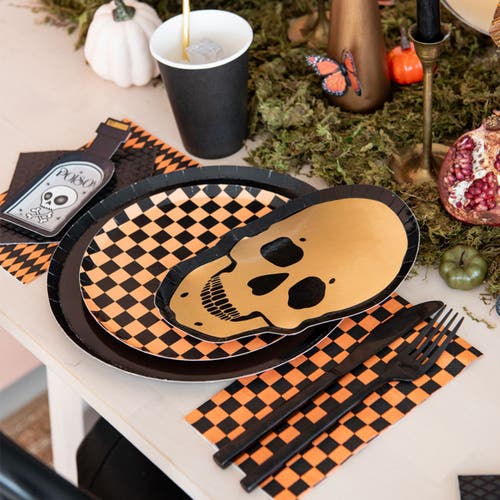Jollity & Co . Checkered Halloween Guest Napkins