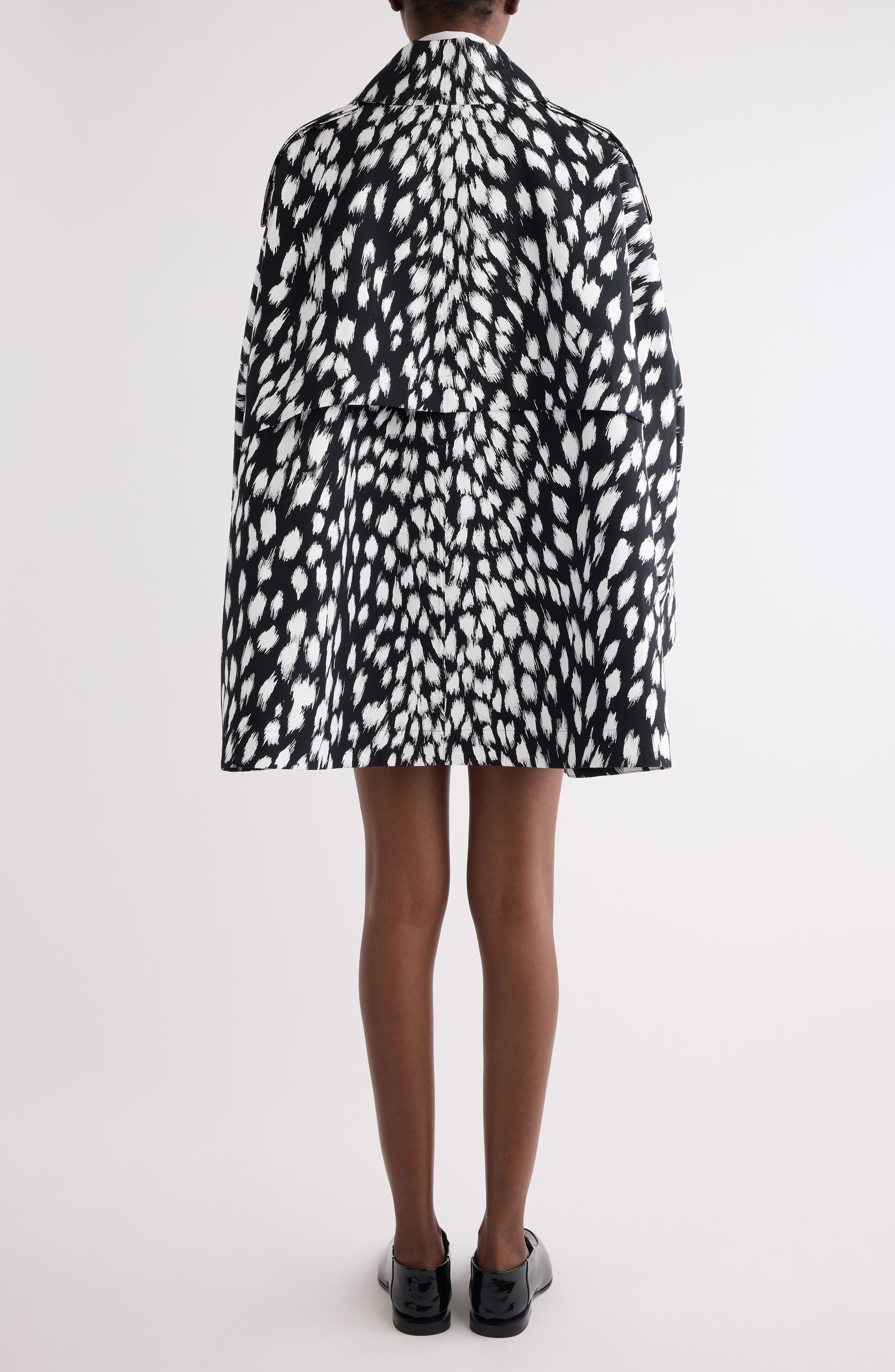 Animal Print Cocoon Trench - image 2