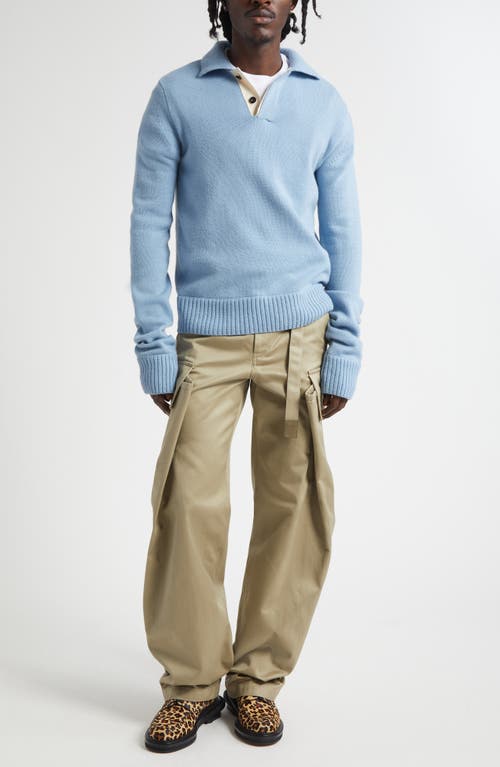 Sacai Belted Cotton Twill Cargo Chinos In Green
