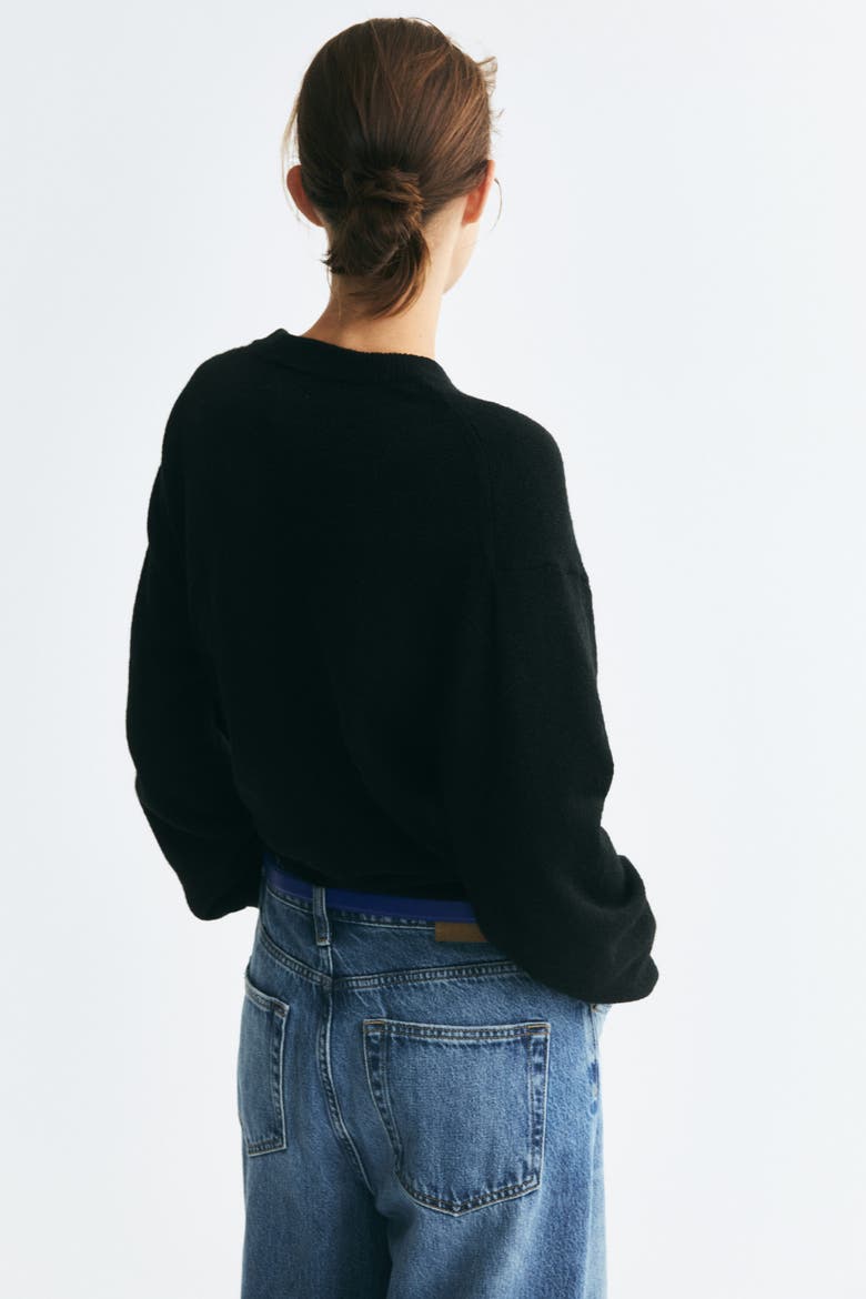 Knit sweater, Alternate, color, Black