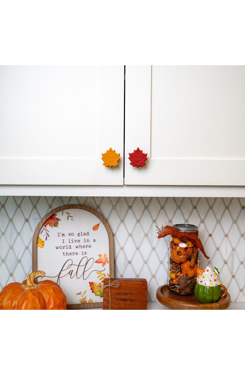 Knobēz Decorative Knob Cover, Fall Leaf, 12 Pack, Alternate, color, 