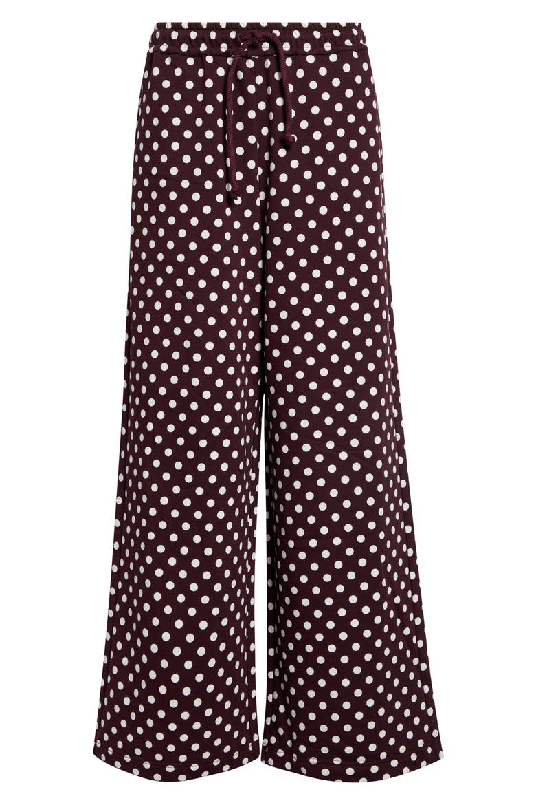 Kiki Polka Dot Cotton Drawstring Pants, Alternate, color, RED