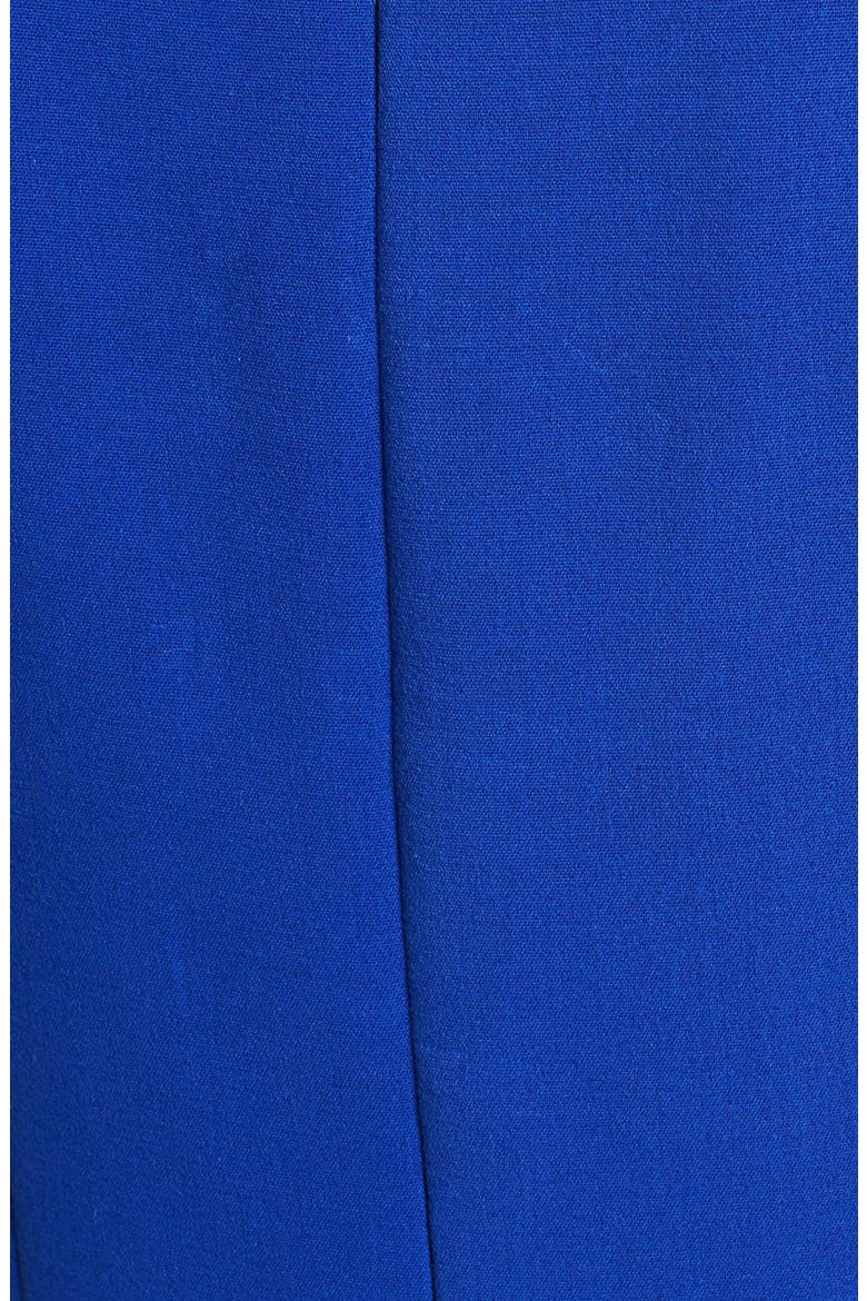 Seamed Double Knit Crepe Fit & Flare Dress, Alternate, color, COBALT