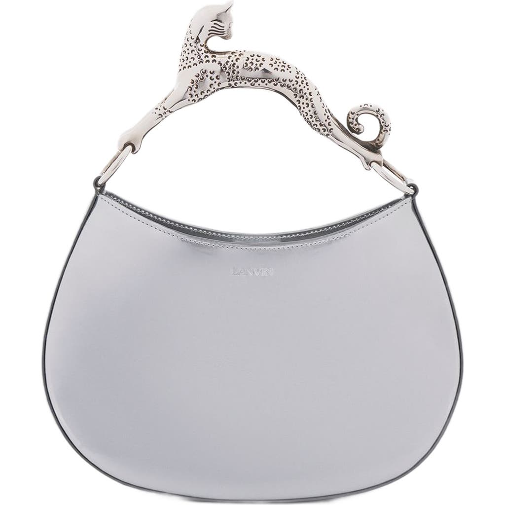 Lanvin Hobo Cat Bag In Silver