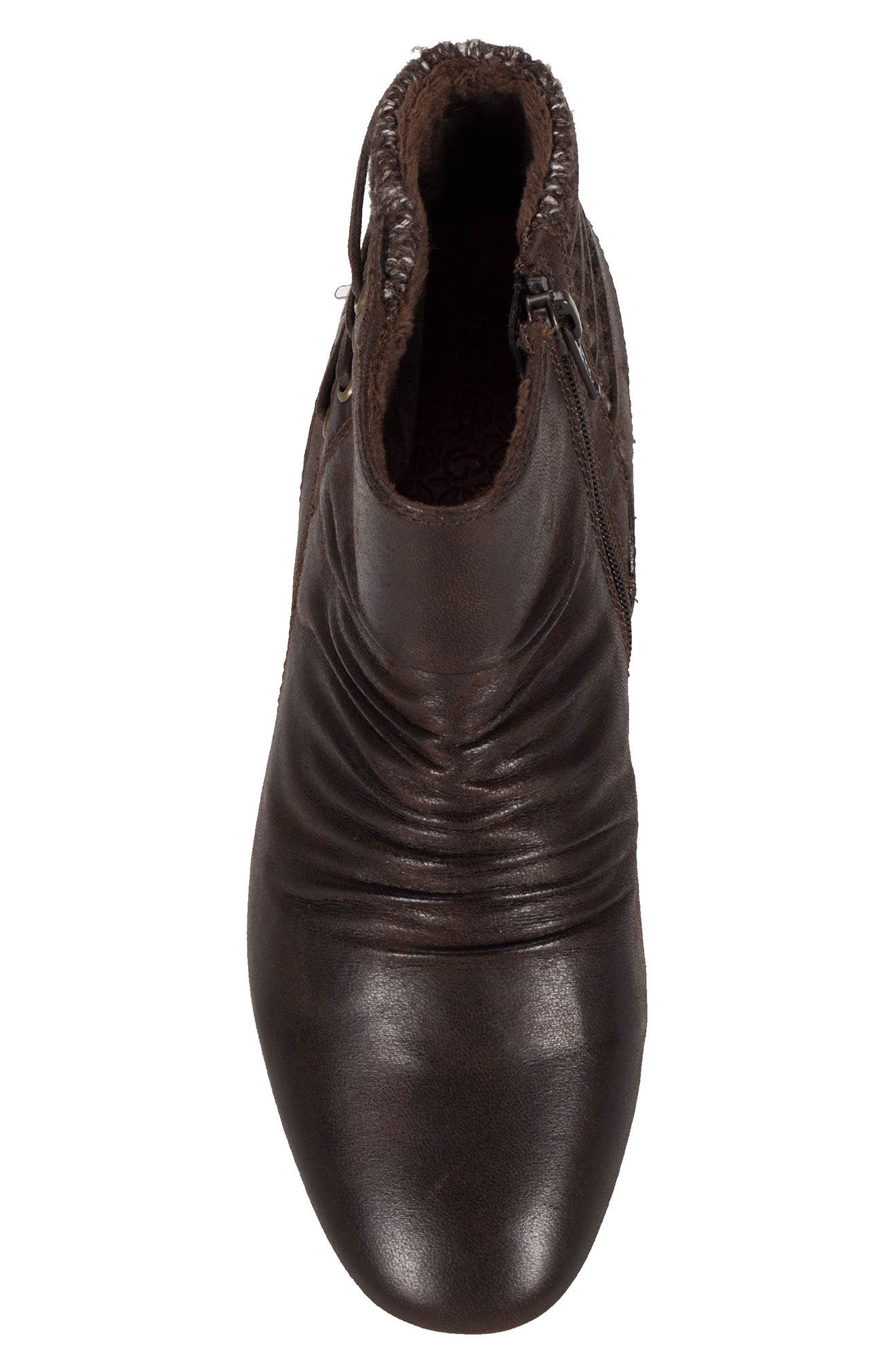 Peanut Wedge Ankle Bootie, Alternate, color, DARK BROWN
