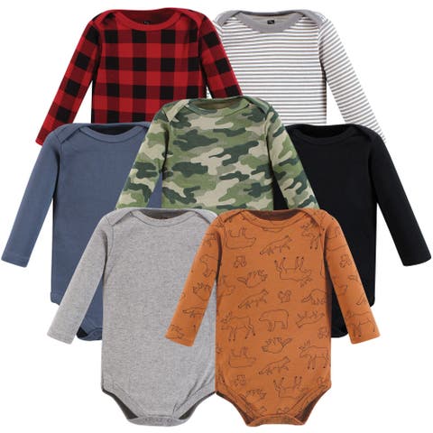 Long-Sleeve Cotton Bodysuit Collection 7-Piece Set