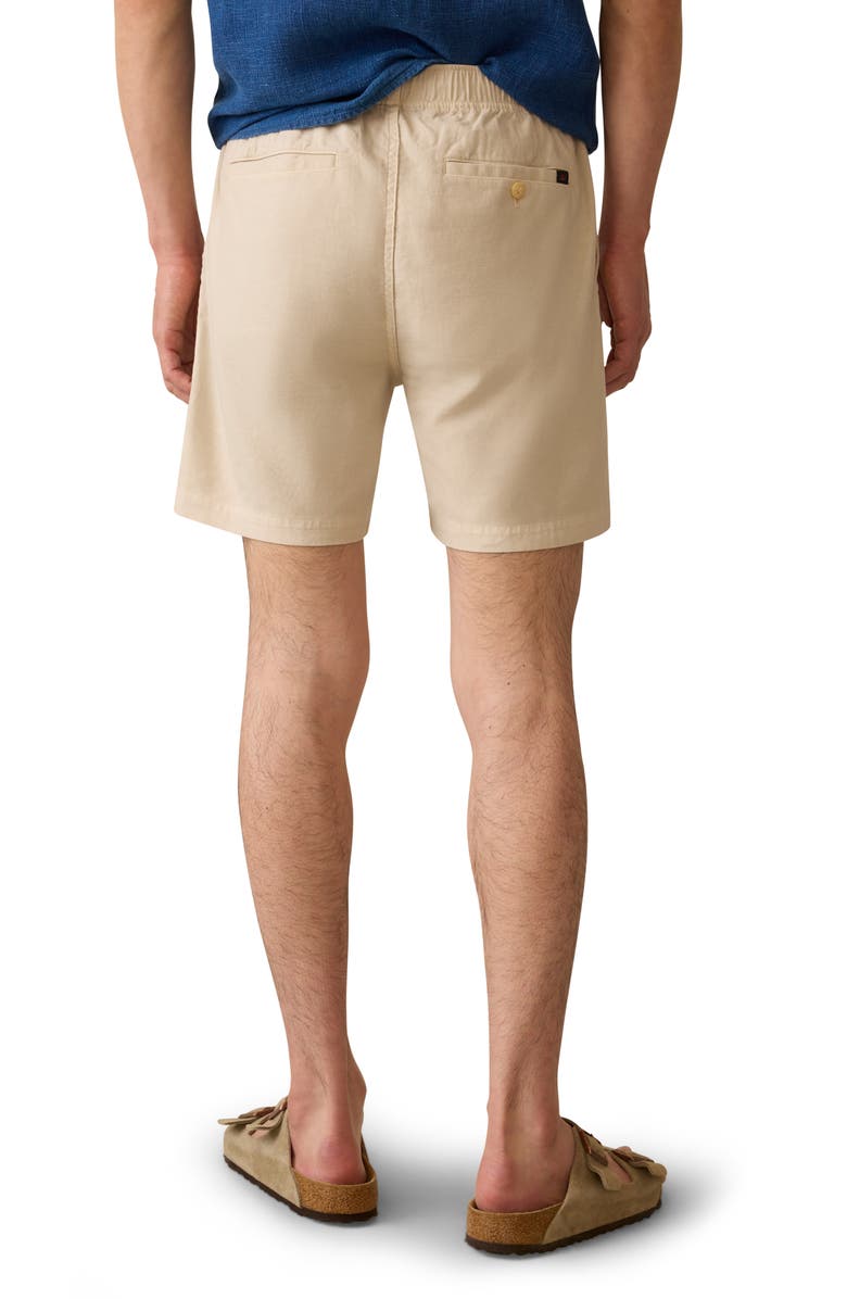 Faherty Essential Stretch Cotton Drawstring Shorts, Alternate, color, Stone