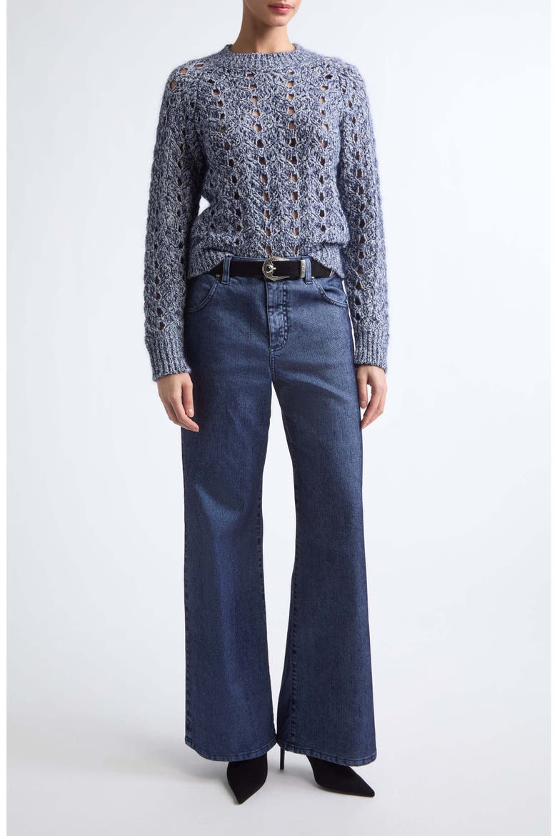 Open Stitch Wool Blend Sweater, Alternate, color, 11 BLUE