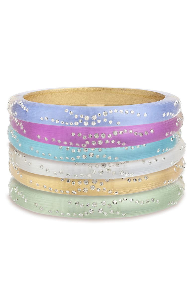 Alexis Bittar 'Lucite<sup>®</sup> - Dust' Small Hinged Bracelet, Main, color,