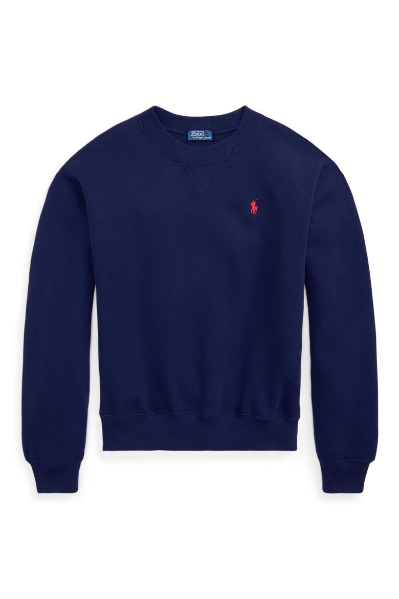 Arctic Fleece Crewneck Sweatshirt, Alternate, color, CRUISE NAVY