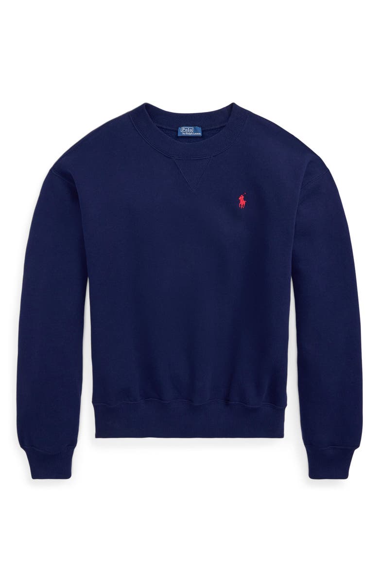 Polo Ralph Lauren Arctic Fleece Sweatshirt, Alternate, color, Cruise Navy