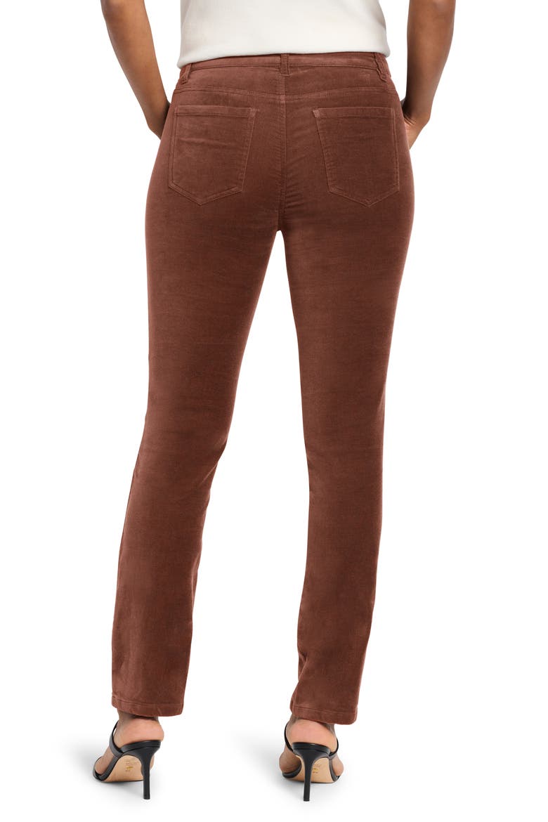 High Waist Stretch Velveteen Straight Leg Ankle Pants, Alternate, color, CHAI