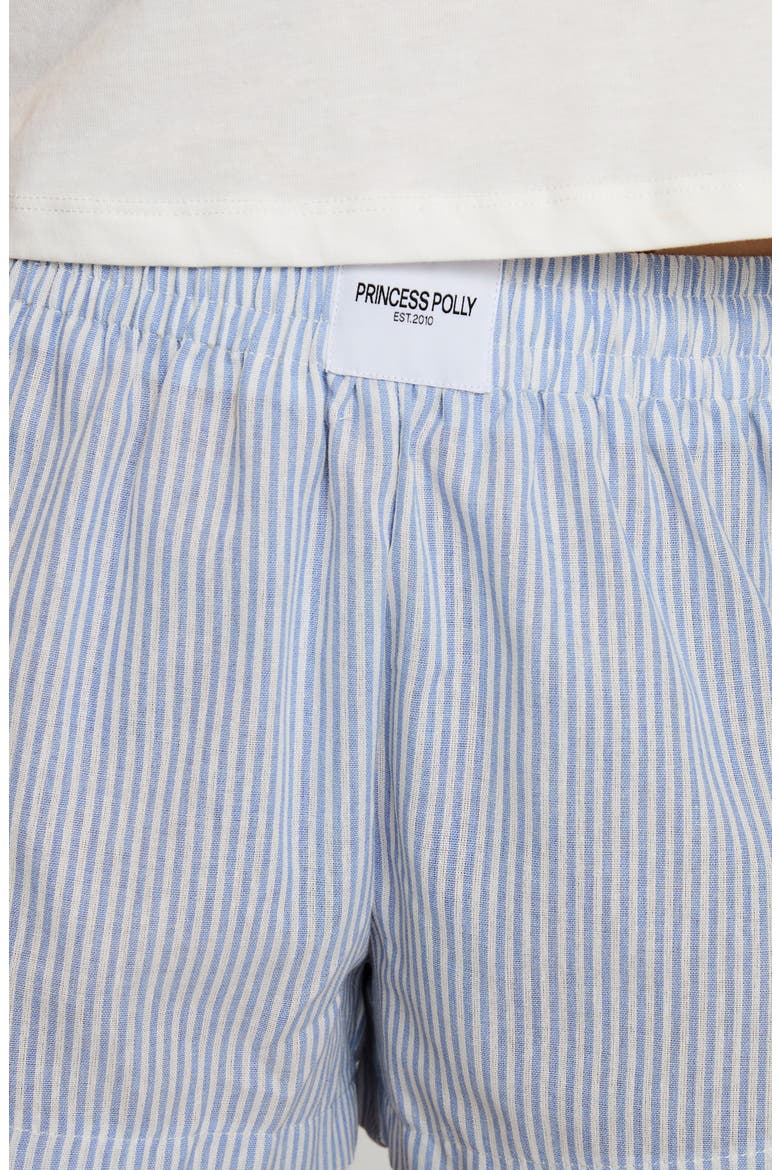 Sincar Stripe Cotton Blend Boxer Shorts, Alternate, color, BLUE / WHITE STRIPE