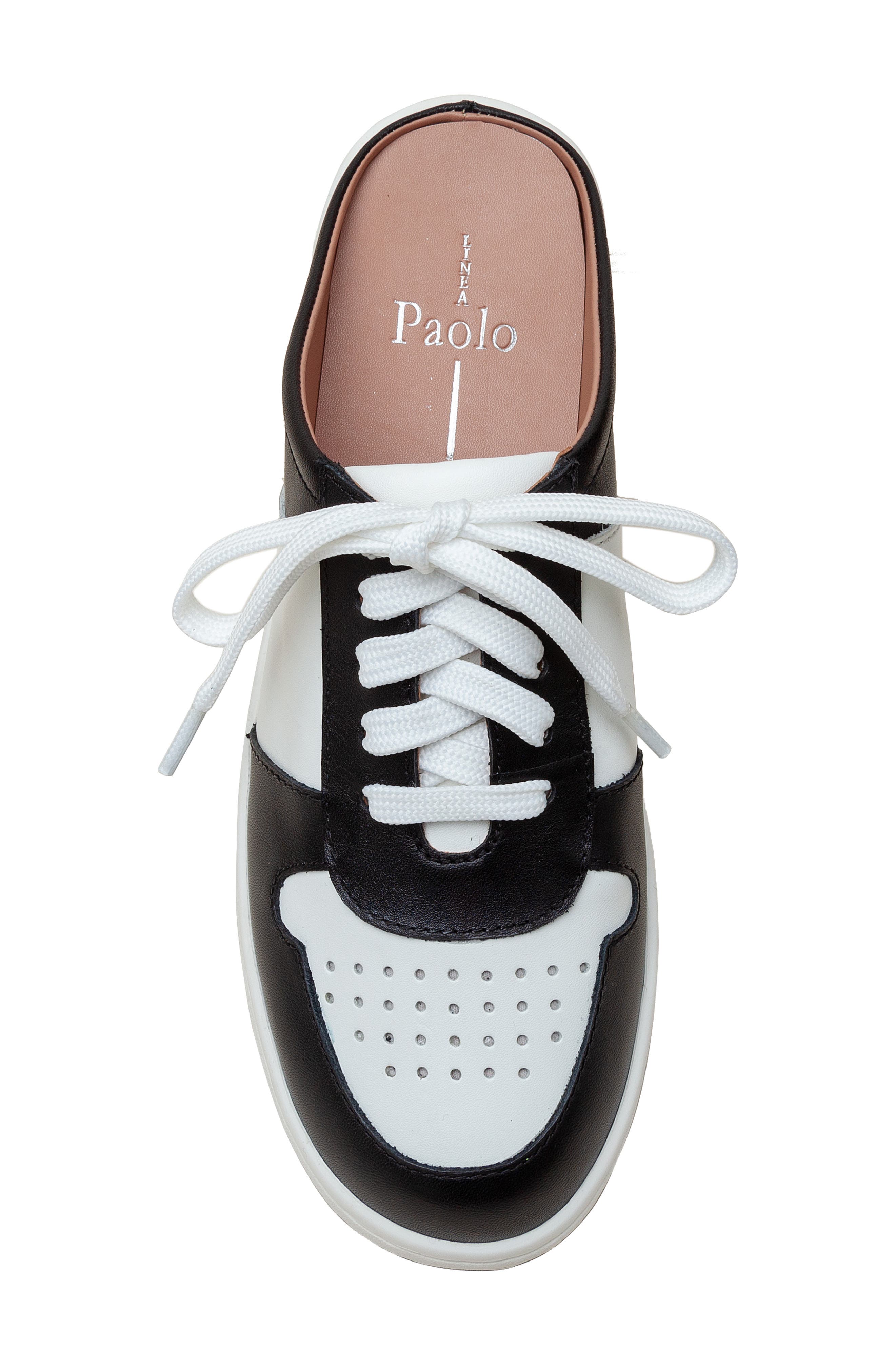 Linea Paolo Kieran Mule Sneaker, Alternate, color, Black/ Eggshell