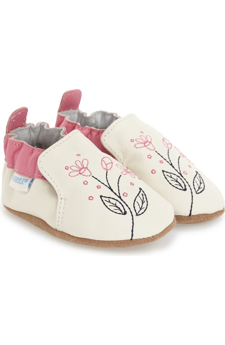 Robeez<sup>®</sup> 'Pink Sugar' Crib Shoe, Main, color,