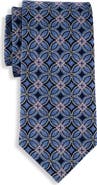 Oak Hill Premium by DXL Big & Tall Geometric Pattern Silk Tie V2
