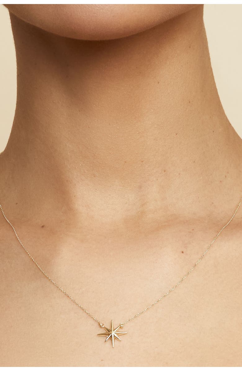 Oradina 10K Gold North Star Necklace, Alternate, color, Yellow Gold