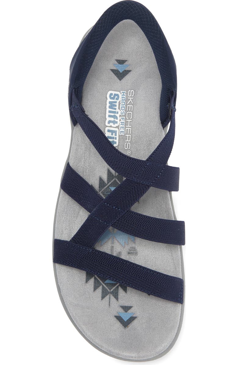SKECHERS Reggae Slim Swift-Fit Sandal, Alternate, color, Navy