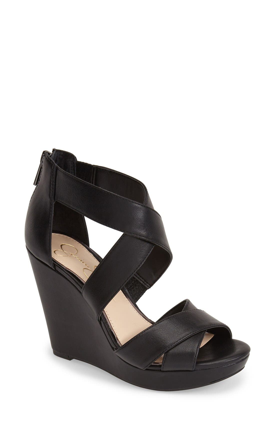 Jessica Simpson 'Jadyn' Strappy Wedge Sandal, Main, color, 
