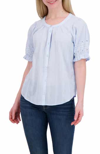Lucky Brand Puff Sleeve Button-Up Shirt