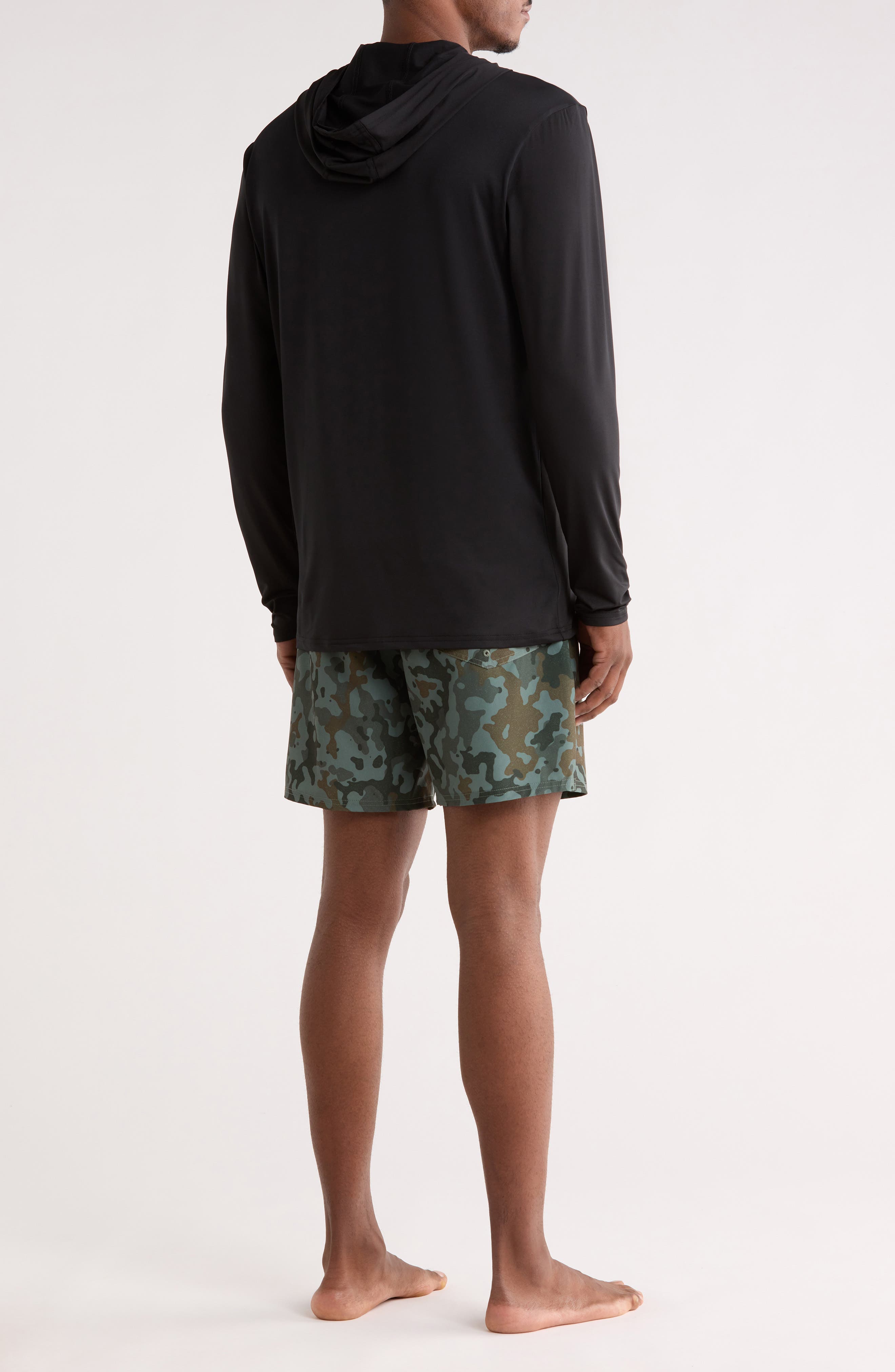 Volcom Hooded Swim T-Shirt & Swim Shorts Set
