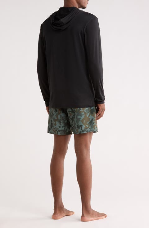 Hooded Swim T-Shirt & Swim Shorts Set