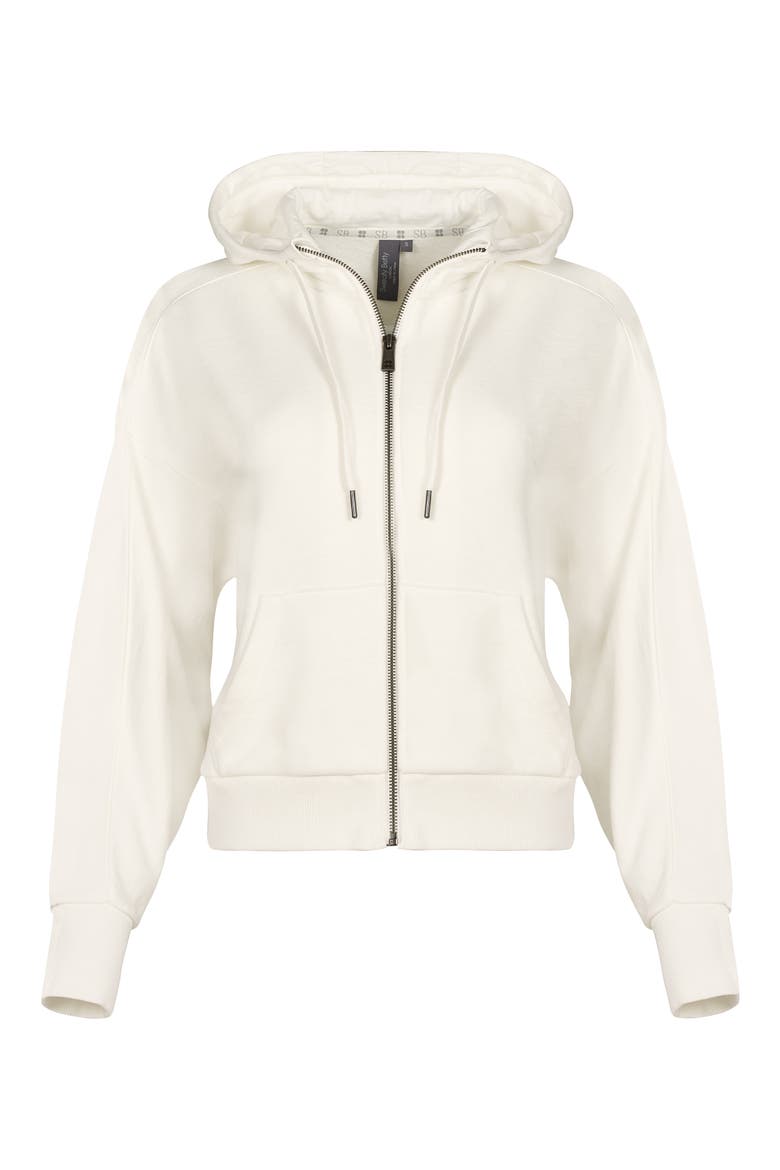 Essentials Full Zip Hoodie, Alternate, color, LILY WHITE