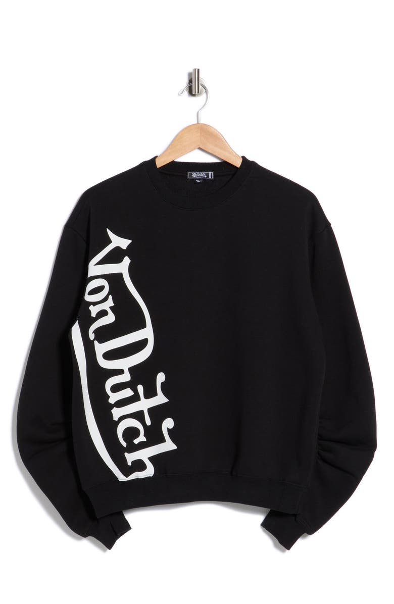 Von Dutch Long Sleeve Sweatshirt, Main, color, Jet Black