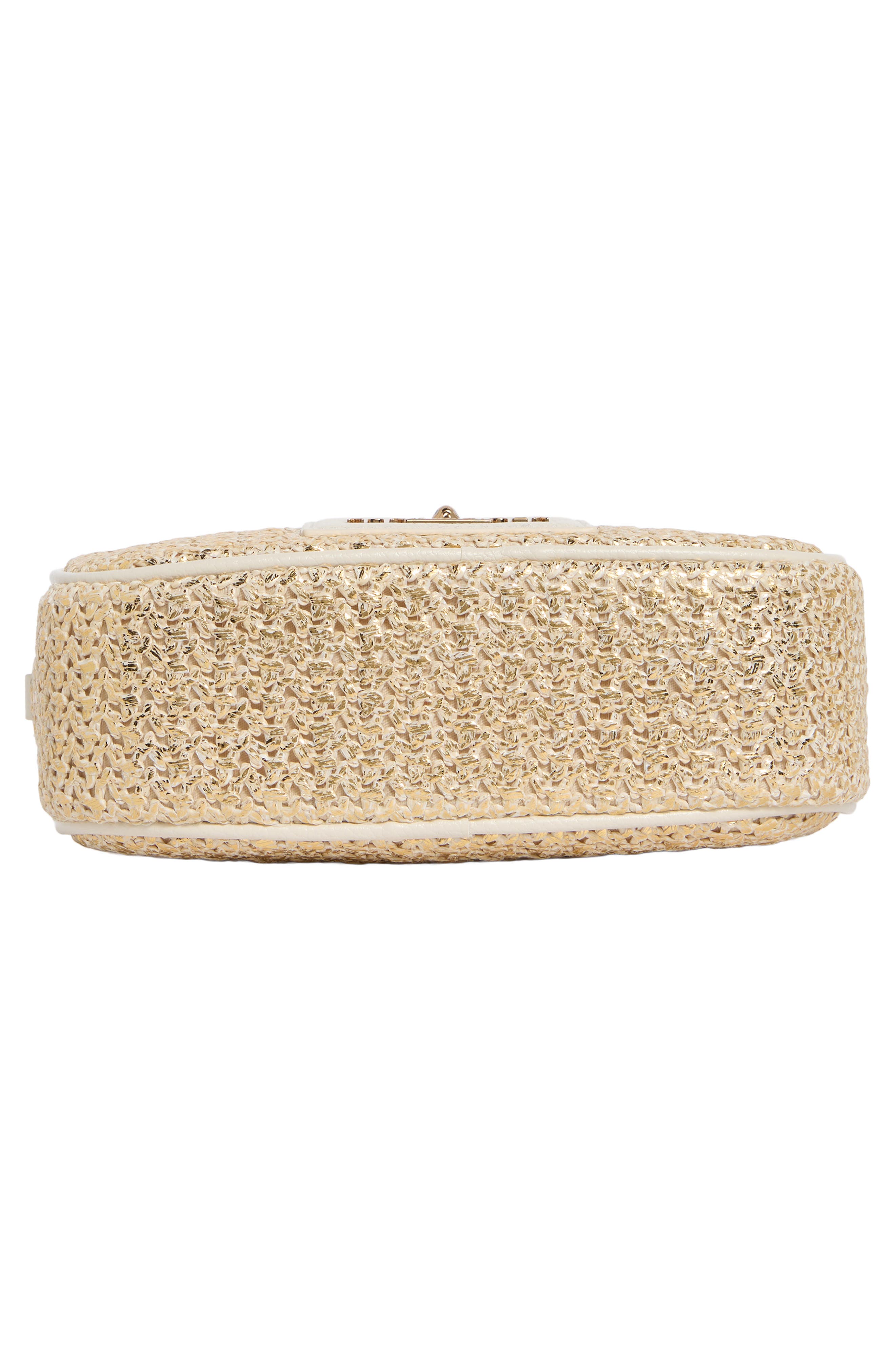 Kurt Geiger London Chiswick Faux Raffia Camera Bag, Alternate, color, Open Yellow