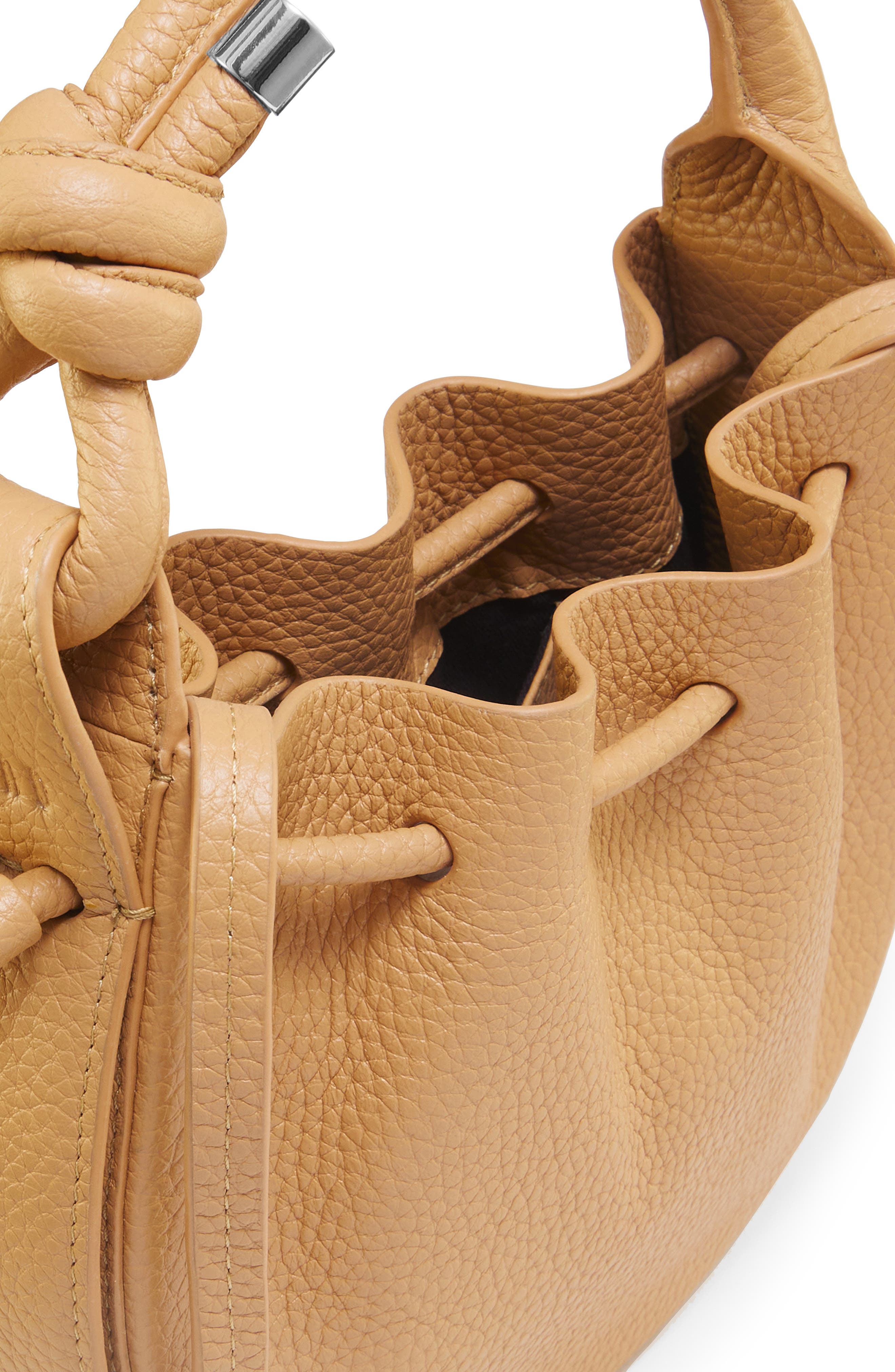 behno Mini Ina Pebble Leather Crossbody Bag, Alternate, color, Bisque