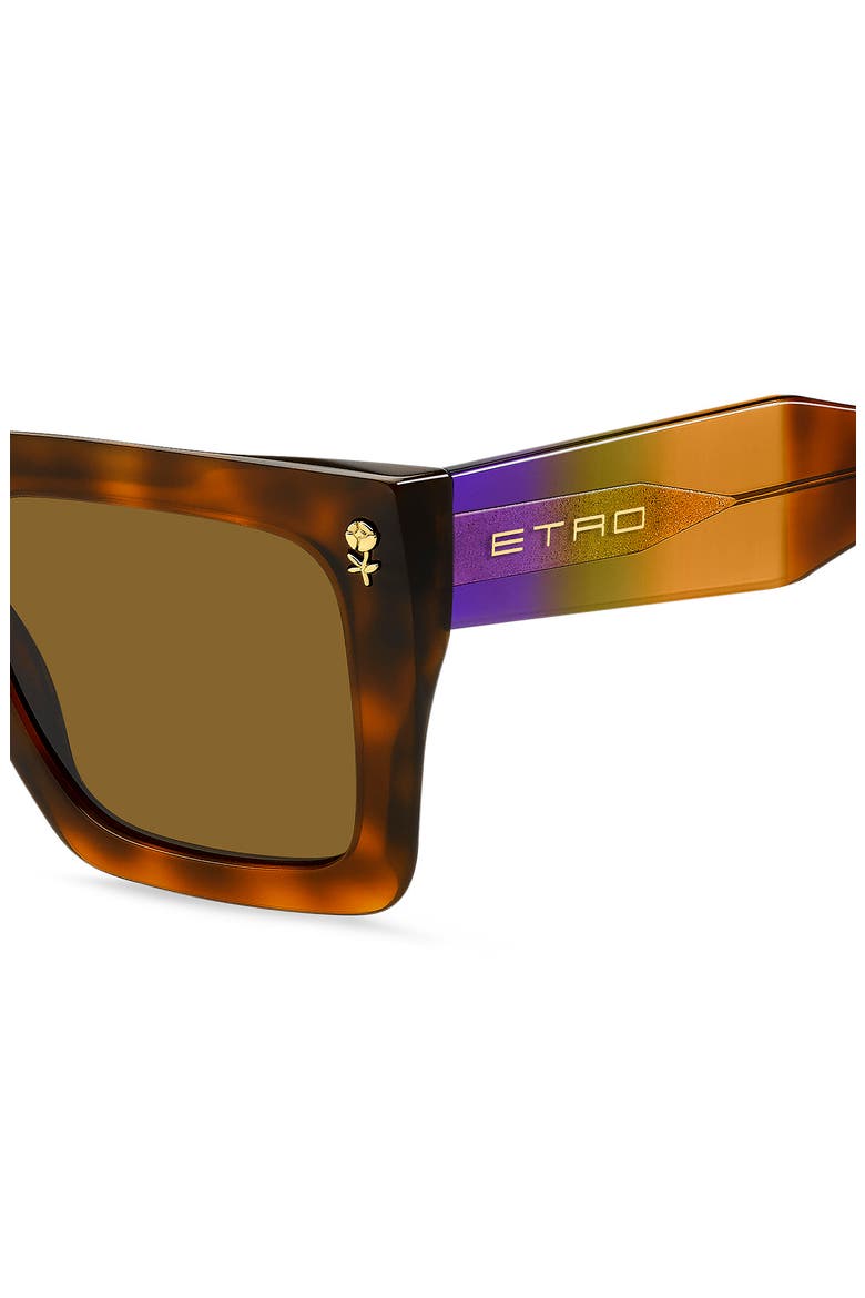 52mm Square Sunglasses, Alternate, color, HAVANA HONEY/ BROWN