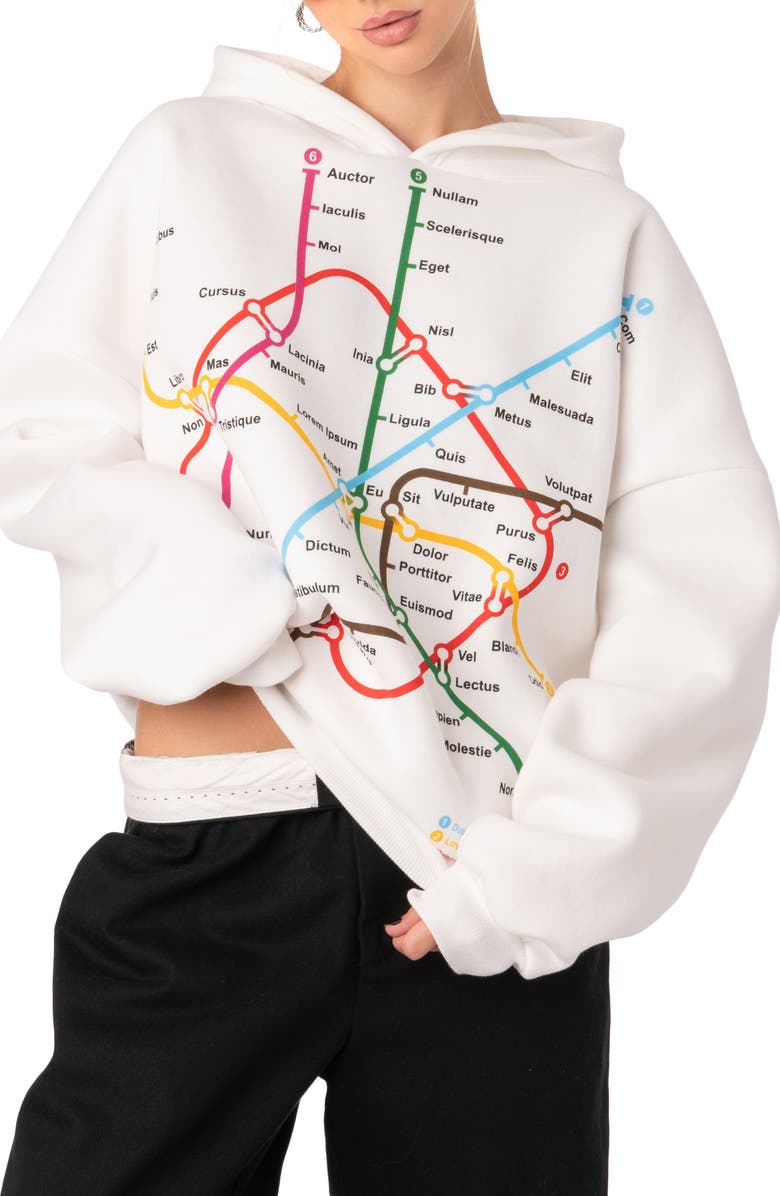 EDIKTED Crossroads Oversize Hoodie, Main, color,