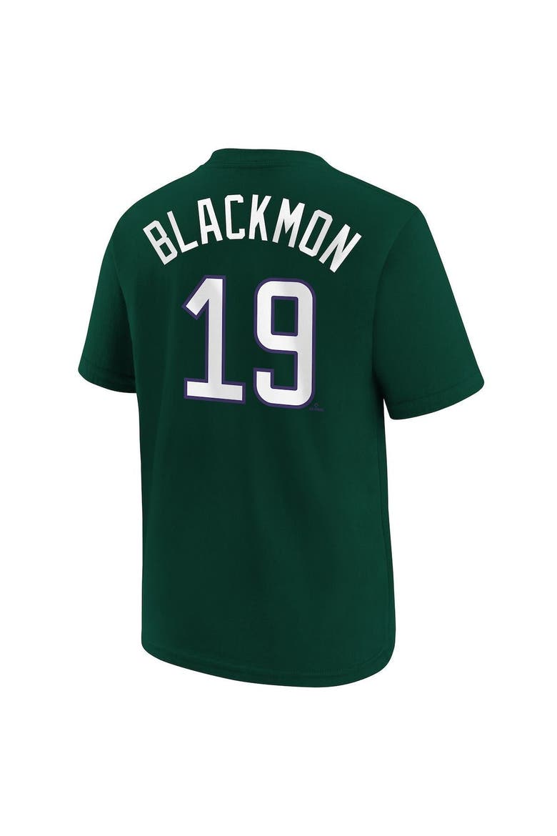Youth Nike Charlie Blackmon Green Colorado Rockies 2022 City Connect Name & Number T-Shirt, Alternate, color, White