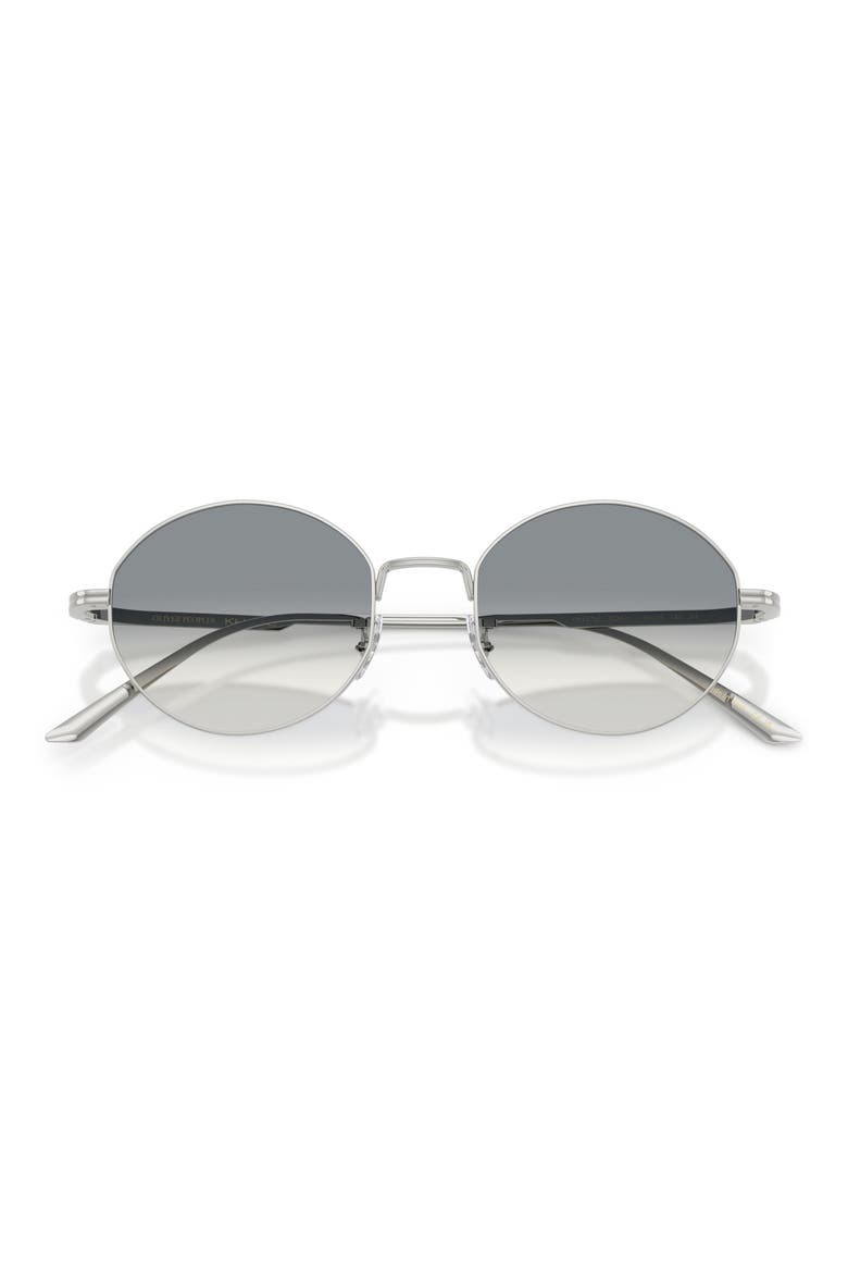 50mm Khaite Round Sunglasses, Alternate, color, SILVER / GREY GRADIENT