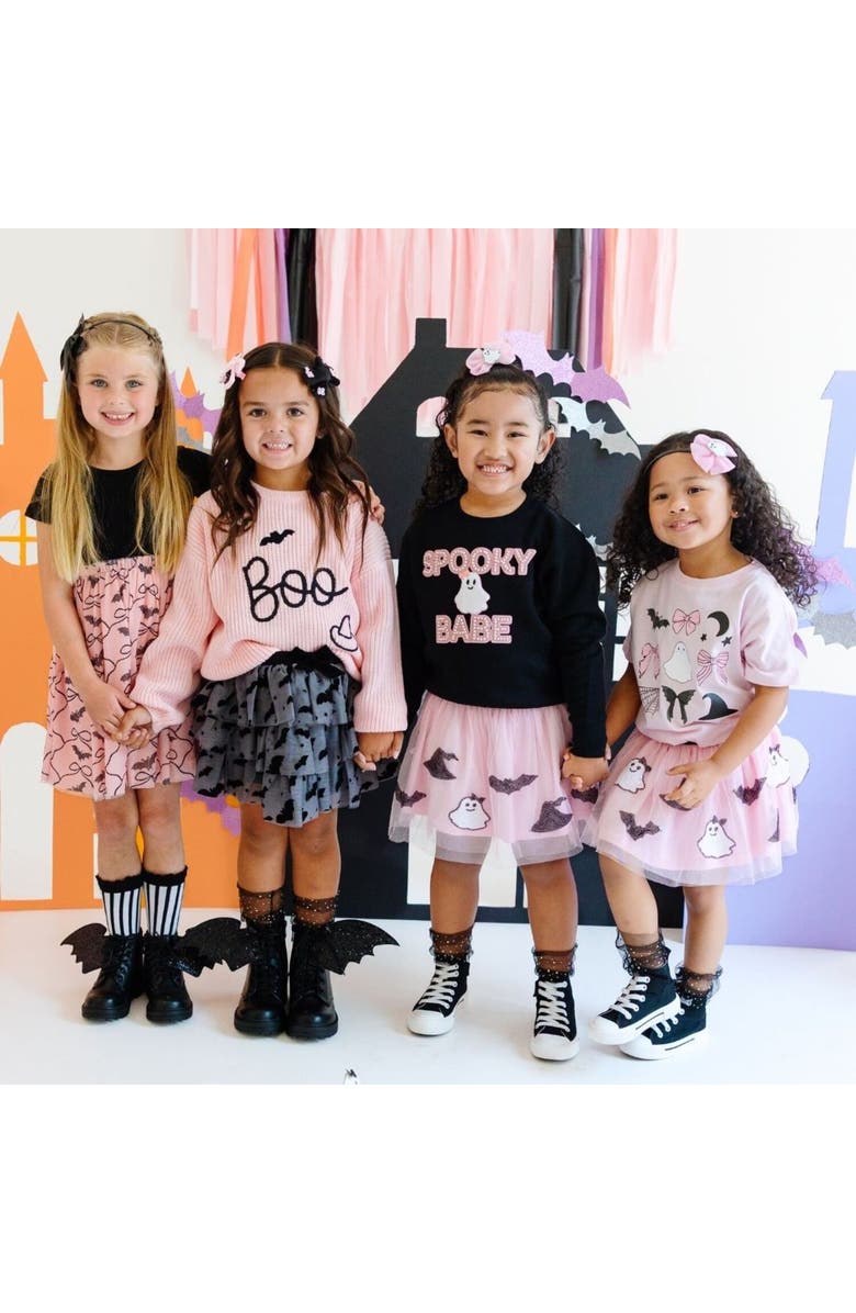 Sweet Wink Spooky Babe Patch Halloween Sweatshirt, Alternate, color, 