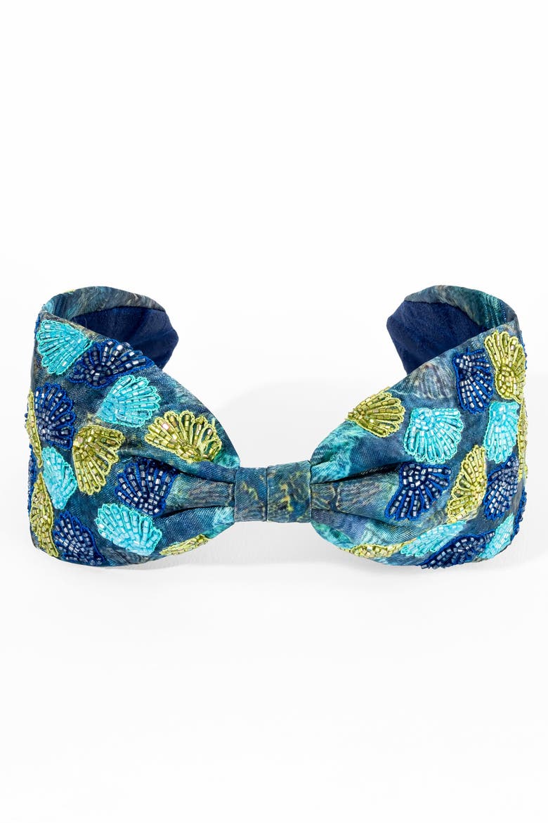 Indigo Canopy Knotted Headband, Alternate, color, Blue