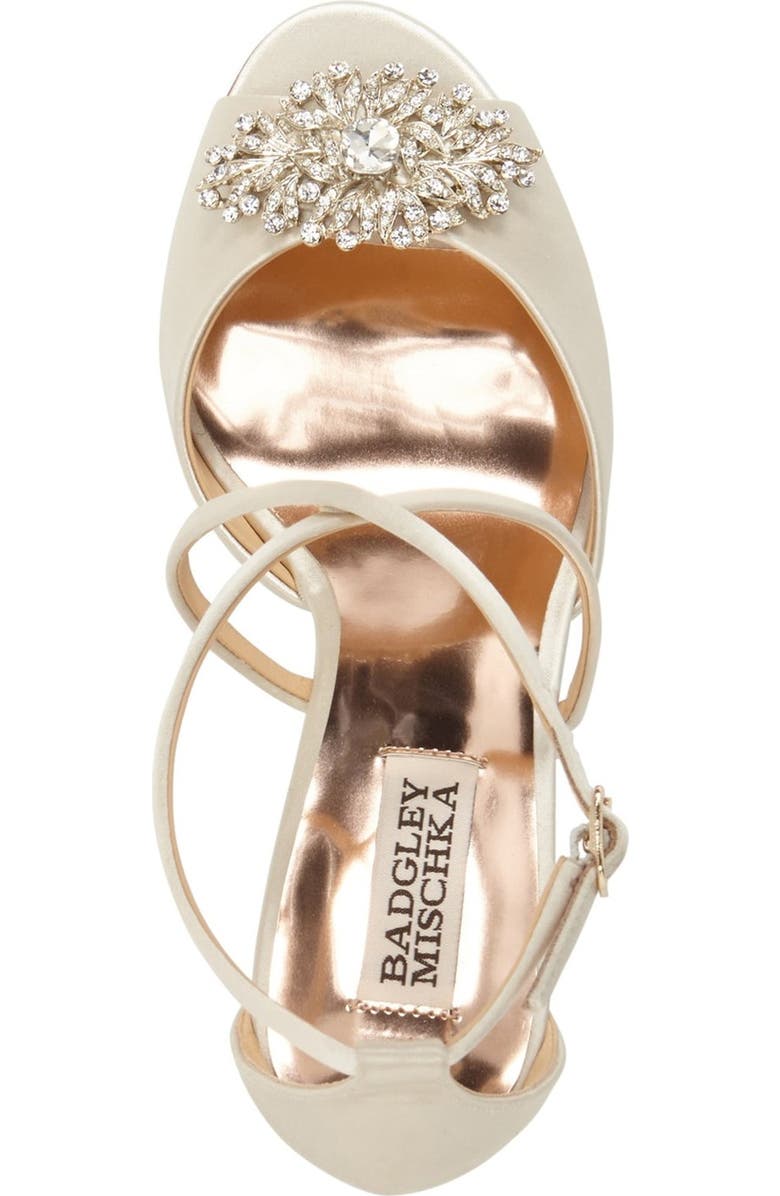 Badgley Mischka Collection Badgley Mischka 'Abigail' Peep Toe Wedge, Alternate, color,