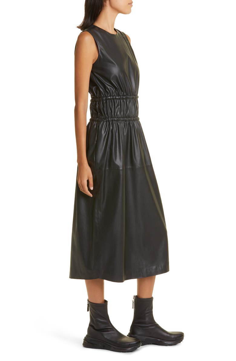 Proenza Schouler White Label Faux Leather Sleeveless Dress, Alternate, color, 