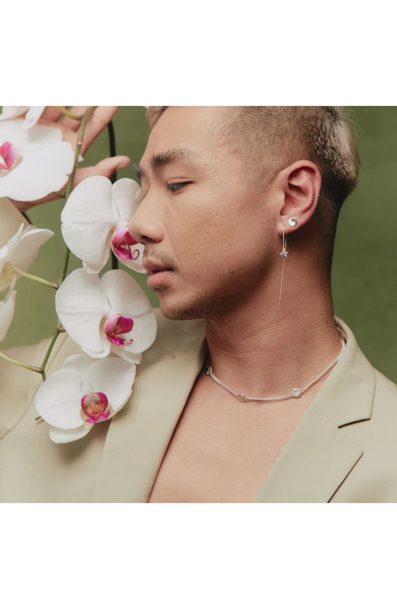 LOUPN Taegeuk Peace Earrings, Alternate, color, Silver