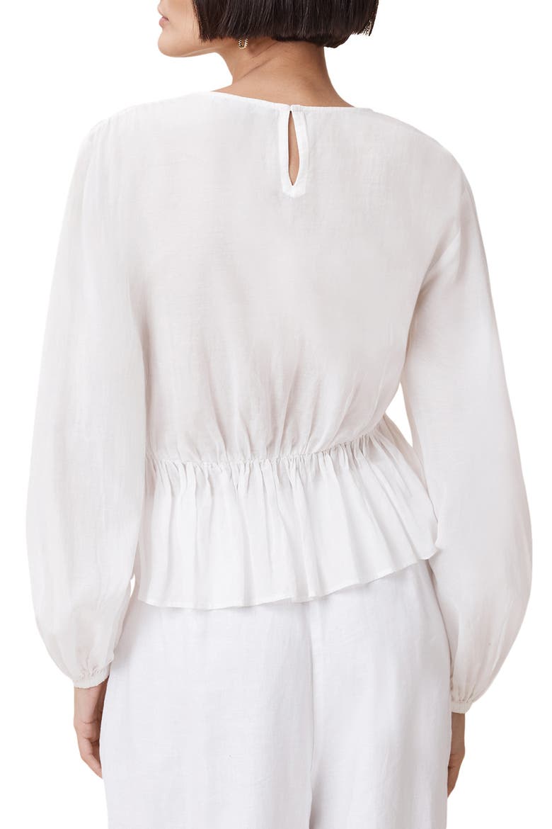 Melani Blouson Sleeve Woven Shirt, Alternate, color, ANTIQUE WHITE