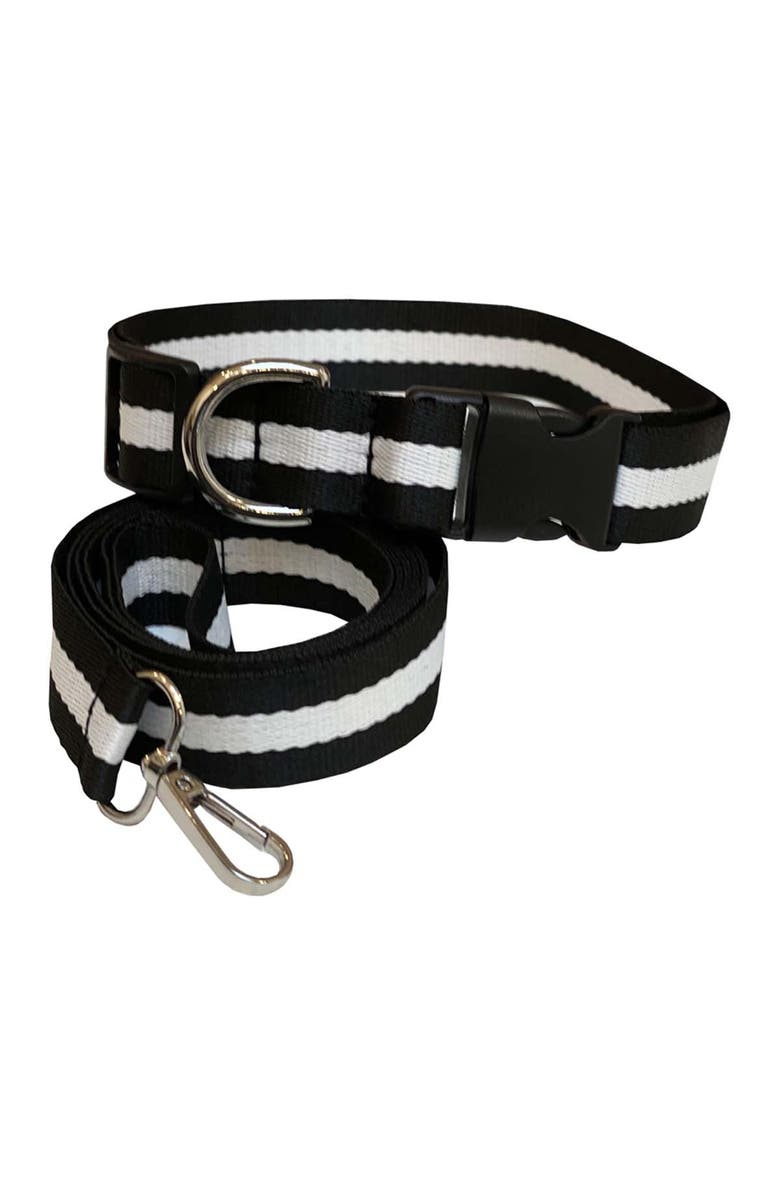 DOGS OF GLAMOUR Trevor Striped Dog Collar & Leash - Large, Main, color,