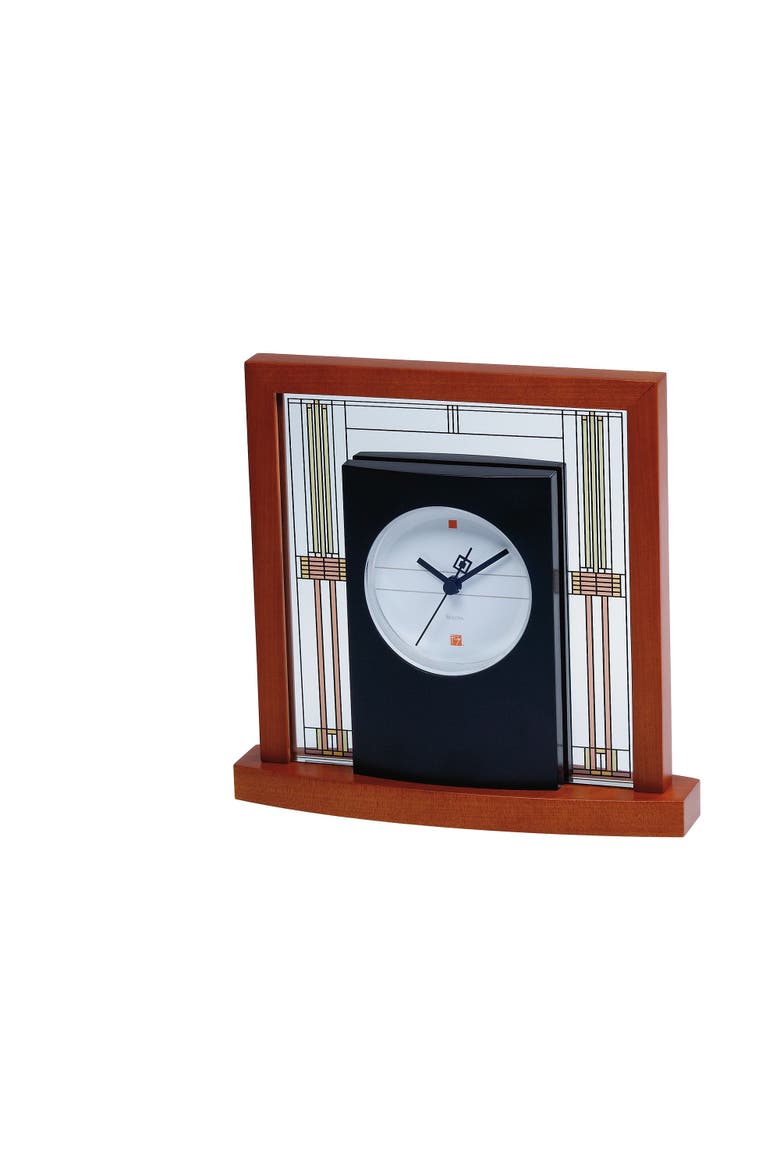 Frank Lloyd Wright Willits Table Clock,  Light Cherry, Main, color, Brown
