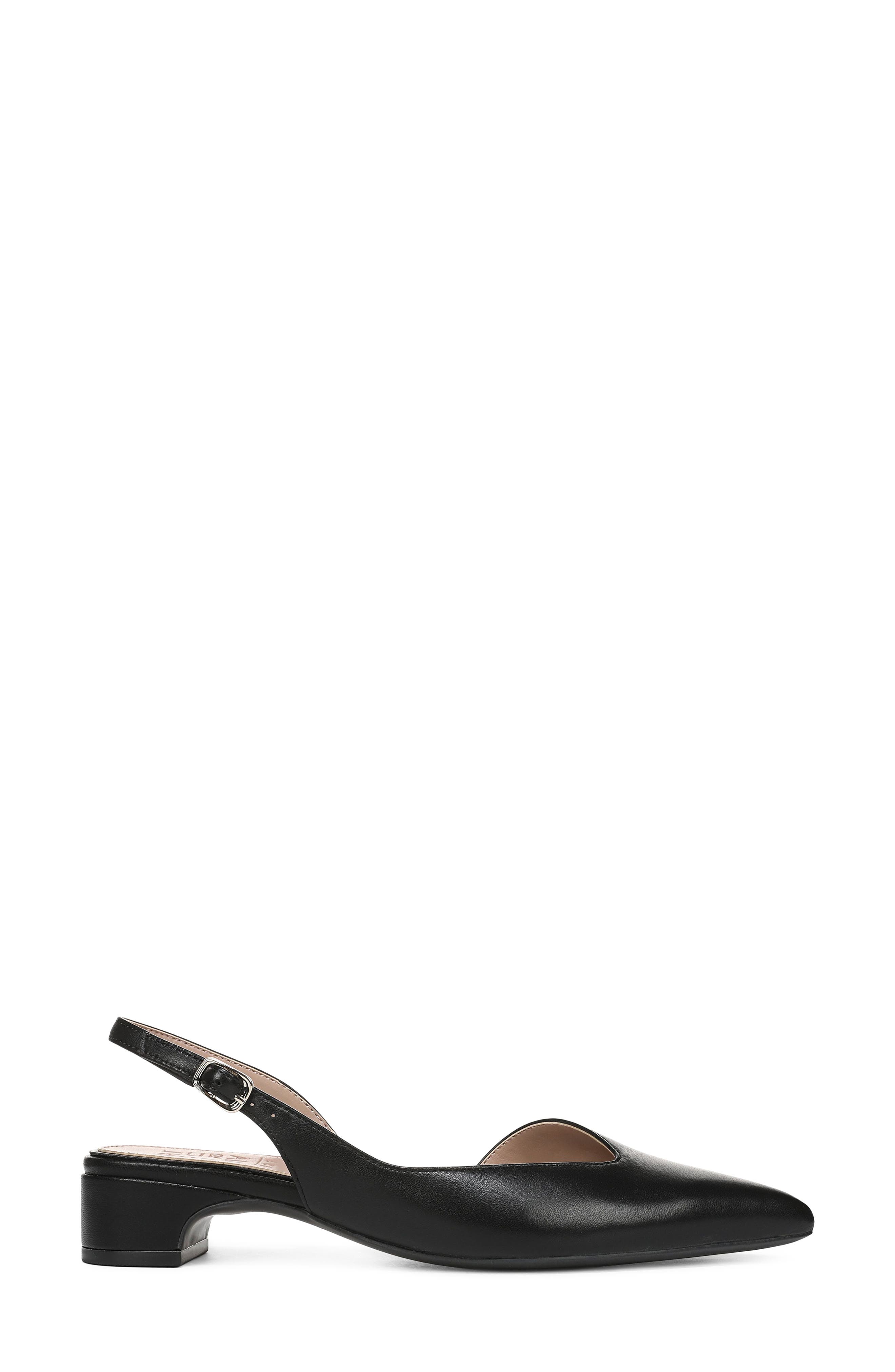 Rhett Leather Pointed Toe Slingback Pump, Alternate, color, BLACK LEATHER