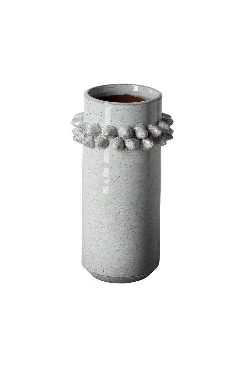 Farmhampton Spoked Ceramic Vase, Main, color, Grey