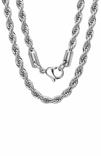 Men's Stainless Steel Rope Chain Necklace
